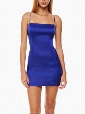 Spaghetti Strap Royal Blue Arizia Ten Babaton
Shimmer Satin Mini Dress
Indigo 0